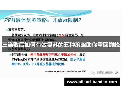 三连败后如何有效复苏的五种策略助你重回巅峰